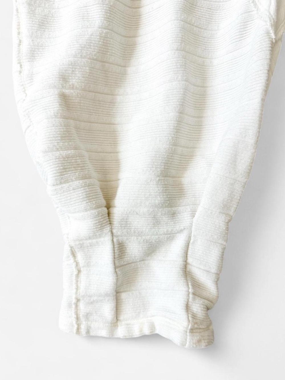 FREE PEOPLE Intimately Good Feels Joggers Textured Harem Pants Cream - Medium - Picture 8 of 15